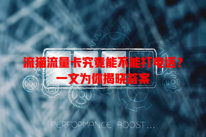 流猫流量卡究竟能不能打电话？一文为你揭晓答案