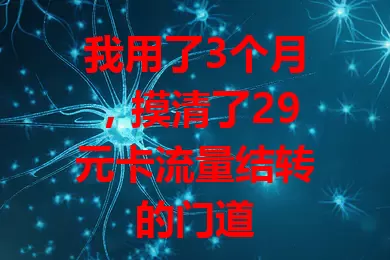 我用了3个月，摸清了29元卡流量结转的门道