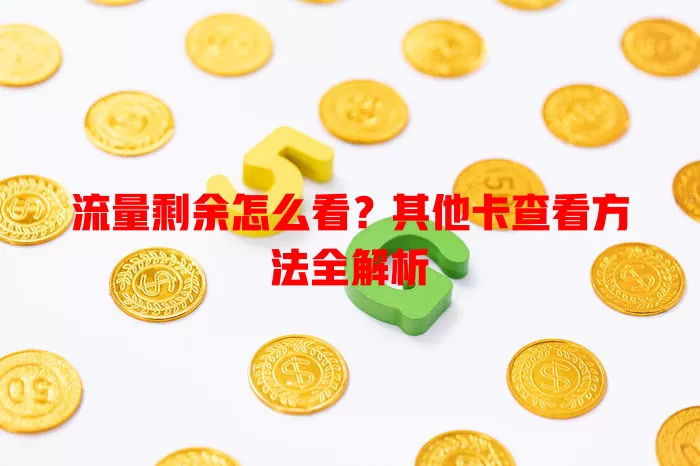 流量剩余怎么看？其他卡查看方法全解析