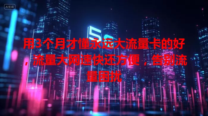 用3个月才懂永远大流量卡的好，流量大网速快还方便，告别流量困扰