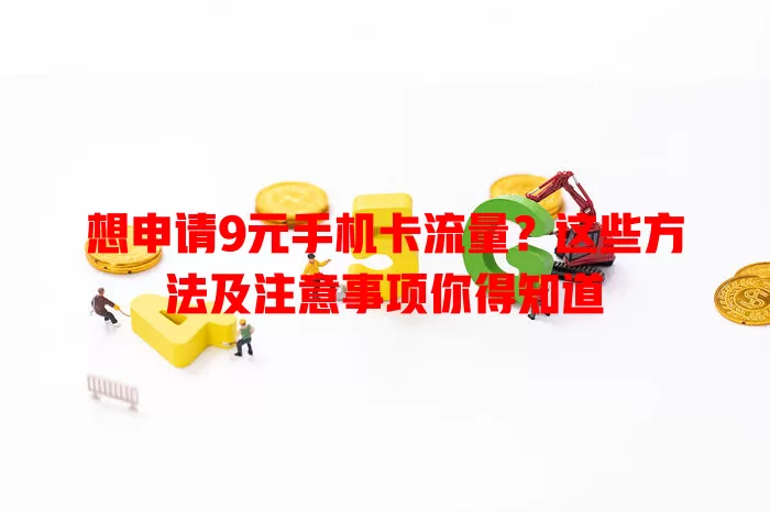想申请9元手机卡流量？这些方法及注意事项你得知道
