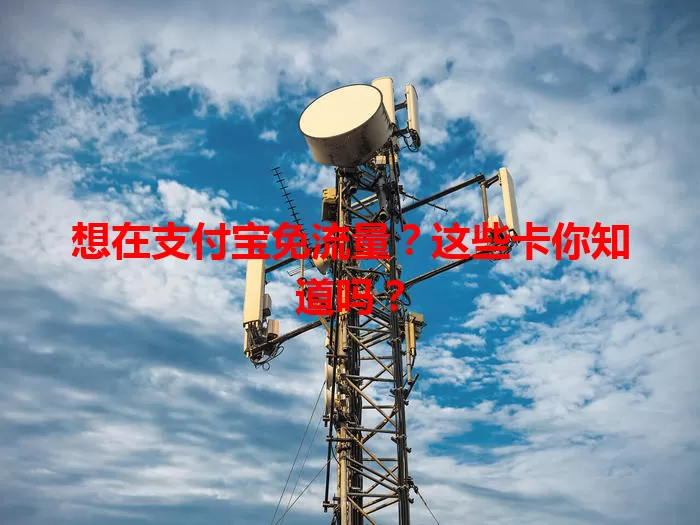 想在支付宝免流量？这些卡你知道吗？