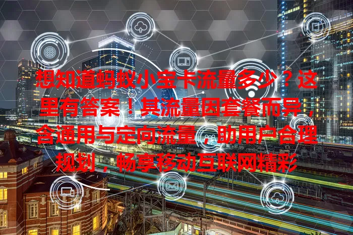 想知道蚂蚁小宝卡流量多少？这里有答案！其流量因套餐而异，含通用与定向流量，助用户合理规划，畅享移动互联网精彩