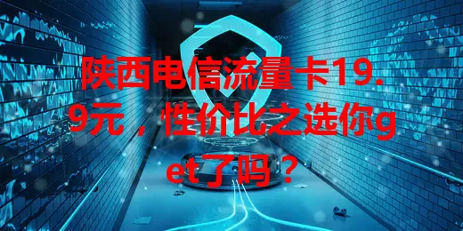 陕西电信流量卡19.9元，性价比之选你get了吗？