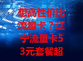 想高性价比流量卡？辽宁流量卡53元套餐超划算！价低流量足，网络覆盖广，支持多设备共享，有通话时长，客服贴心，办理使用简单，辽宁用户别错过！