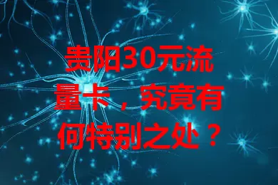 贵阳30元流量卡，究竟有何特别之处？