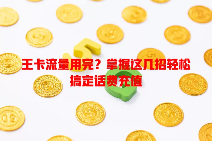 王卡流量用完？掌握这几招轻松搞定话费充值