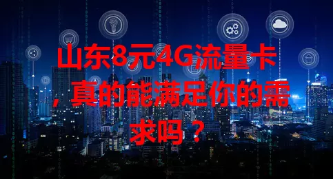 山东8元4G流量卡，真的能满足你的需求吗？