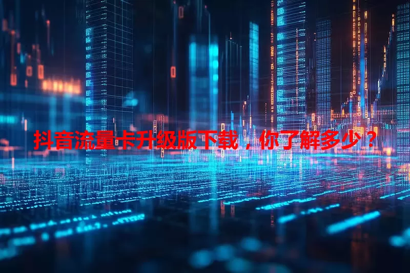 抖音流量卡升级版下载，你了解多少？