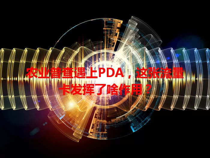 农业普查遇上PDA，这张流量卡发挥了啥作用？