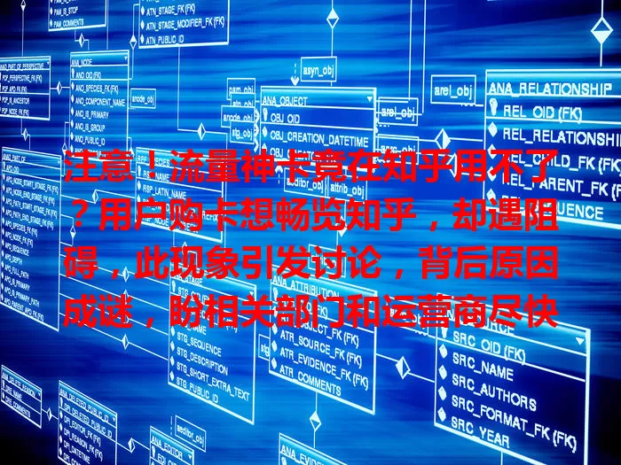 注意！流量神卡竟在知乎用不了？用户购卡想畅览知乎，却遇阻碍，此现象引发讨论，背后原因成谜，盼相关部门和运营商尽快解决，恢复正常体验