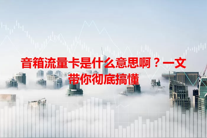 音箱流量卡是什么意思啊？一文带你彻底搞懂