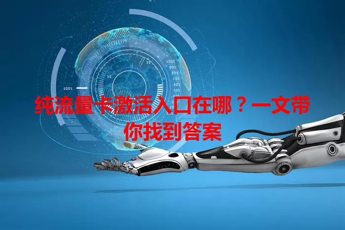 纯流量卡激活入口在哪？一文带你找到答案