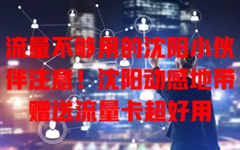 流量不够用的沈阳小伙伴注意！沈阳动感地带赠送流量卡超好用