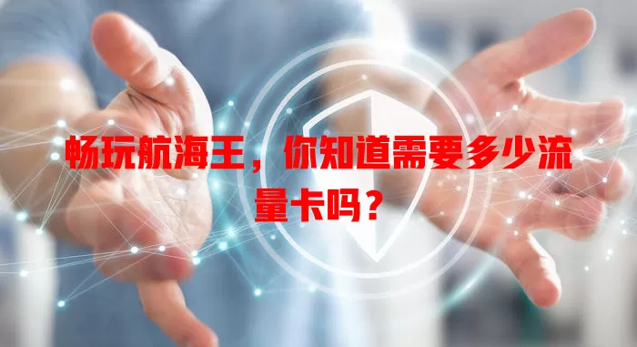 畅玩航海王，你知道需要多少流量卡吗？