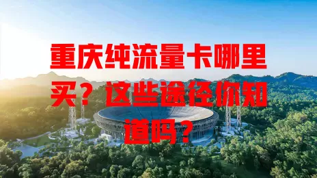 重庆纯流量卡哪里买？这些途径你知道吗？