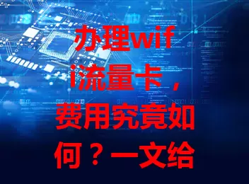 办理wifi流量卡，费用究竟如何？一文给你讲清楚