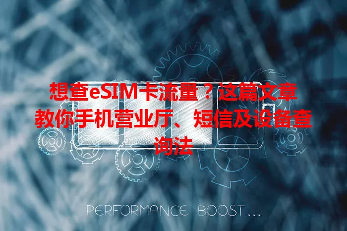 想查eSIM卡流量？这篇文章教你手机营业厅、短信及设备查询法