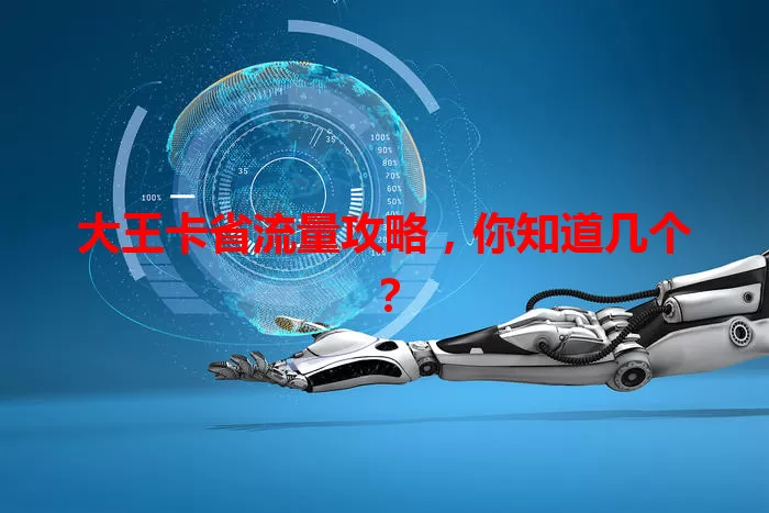 大王卡省流量攻略，你知道几个？