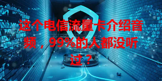 这个电信流量卡介绍音频，99%的人都没听过？
