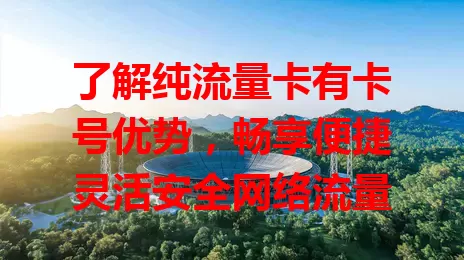了解纯流量卡有卡号优势，畅享便捷灵活安全网络流量