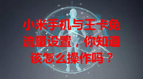 小米手机与王卡免流量设置，你知道该怎么操作吗？