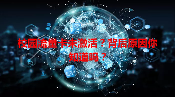 校园流量卡未激活？背后原因你知道吗？