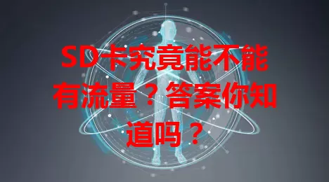 SD卡究竟能不能有流量？答案你知道吗？