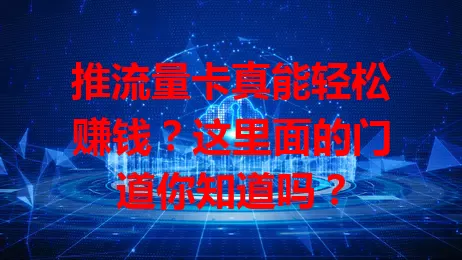 推流量卡真能轻松赚钱？这里面的门道你知道吗？