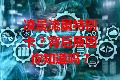 凌晨流量特别卡？背后原因你知道吗？