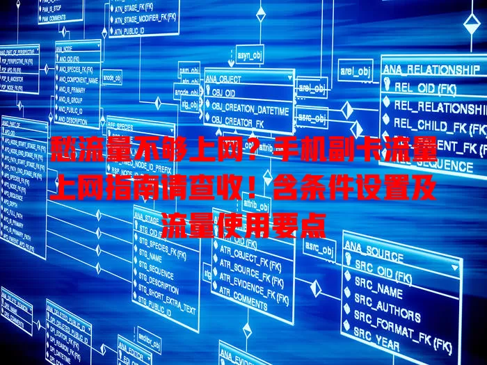 愁流量不够上网？手机副卡流量上网指南请查收！含条件设置及流量使用要点