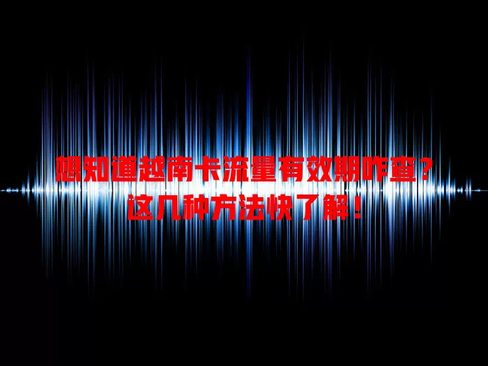 想知道越南卡流量有效期咋查？这几种方法快了解！