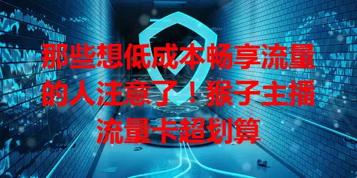 那些想低成本畅享流量的人注意了！猴子主播流量卡超划算