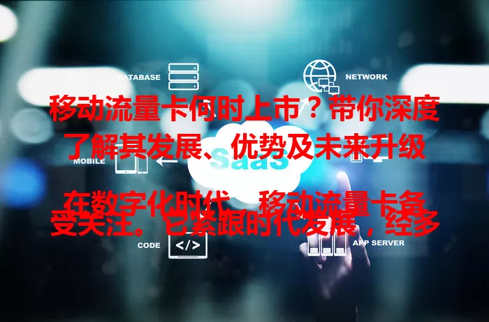 移动流量卡何时上市？带你深度了解其发展、优势及未来升级

在数字化时代，移动流量卡备受关注。它紧跟时代发展，经多年筹备测试后上市，迅速受青睐，改变流量使用认知，成上网好伴侣，未来还将不断升级。