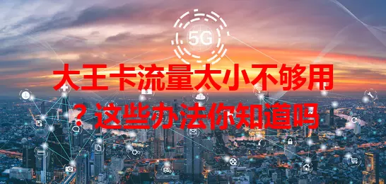 大王卡流量太小不够用？这些办法你知道吗