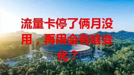 流量卡停了俩月没用，再用会有啥变化？