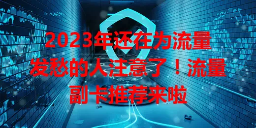 2023年还在为流量发愁的人注意了！流量副卡推荐来啦