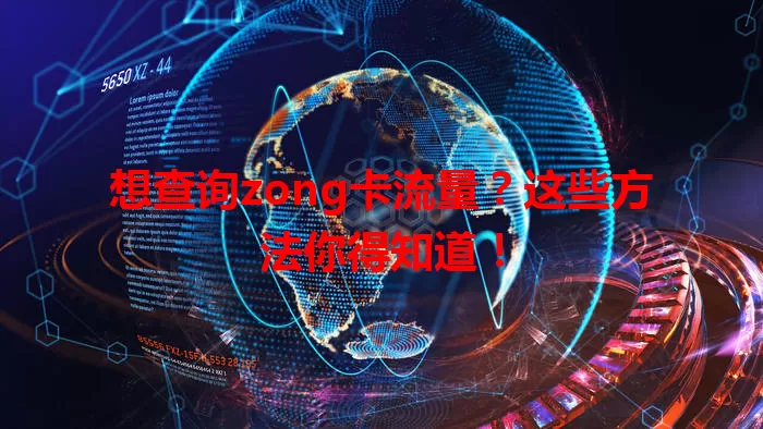 想查询zong卡流量？这些方法你得知道！