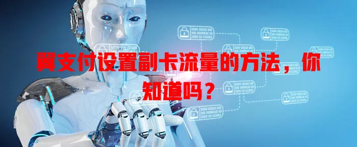 翼支付设置副卡流量的方法，你知道吗？
