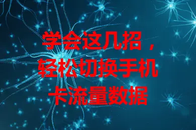 学会这几招，轻松切换手机卡流量数据