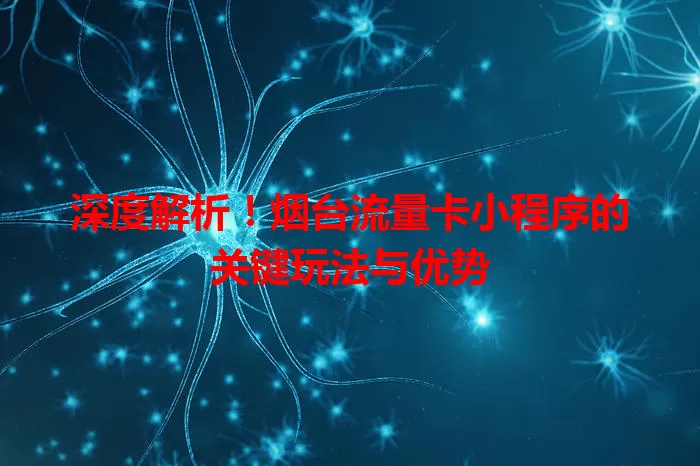 深度解析！烟台流量卡小程序的关键玩法与优势