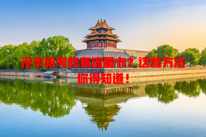 没手机号咋有流量卡？这些方法你得知道！