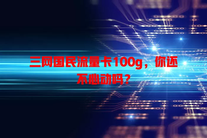 三网国民流量卡100g，你还不心动吗？