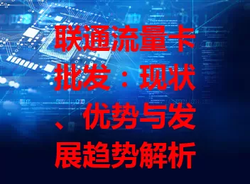 联通流量卡批发：现状、优势与发展趋势解析