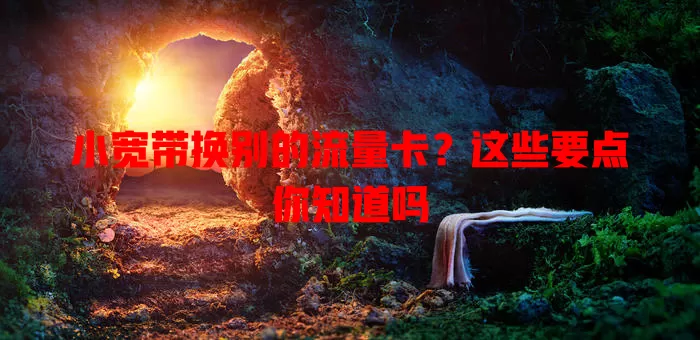 小宽带换别的流量卡？这些要点你知道吗