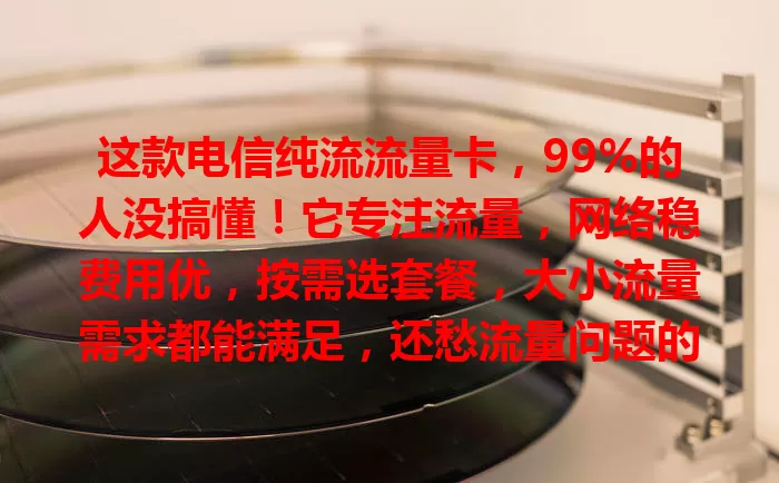 这款电信纯流流量卡，99%的人没搞懂！它专注流量，网络稳费用优，按需选套餐，大小流量需求都能满足，还愁流量问题的快来看看！