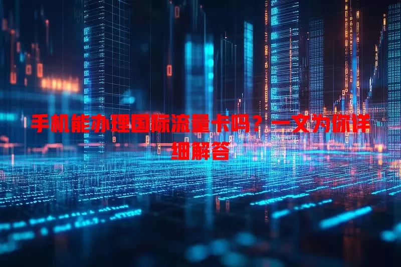 手机能办理国际流量卡吗？一文为你详细解答