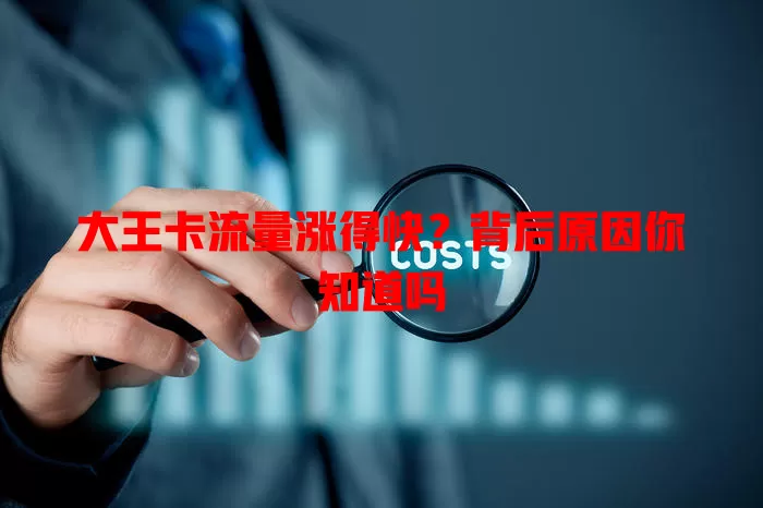 大王卡流量涨得快？背后原因你知道吗