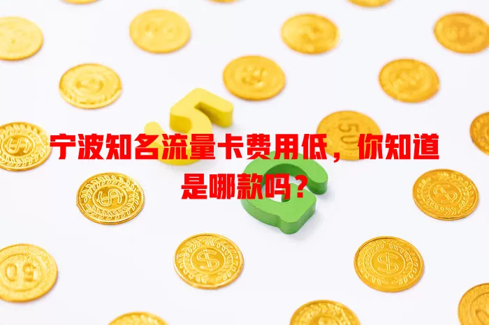 宁波知名流量卡费用低，你知道是哪款吗？