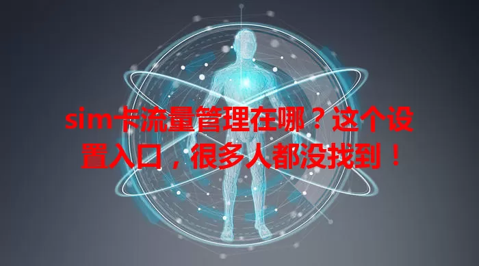 sim卡流量管理在哪？这个设置入口，很多人都没找到！